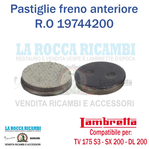 Pastiglie freno lambretta - lambretta, tv